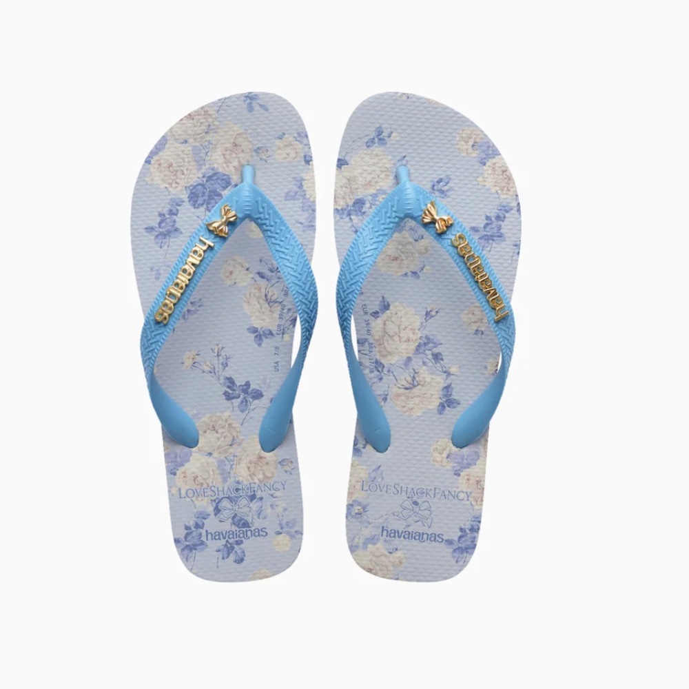 LoveShackFancy Flip Flops Whisper Blue